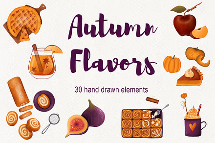 Autumn flavors clipart