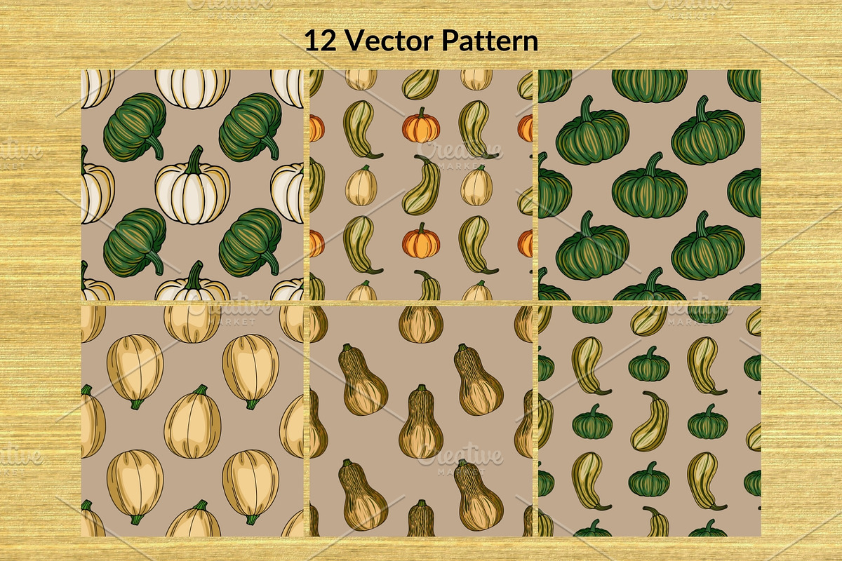 Autumn Harvest: Pumpkin & Squash, a Pattern Graphic by Elatedowl (Photo 2 of 13)