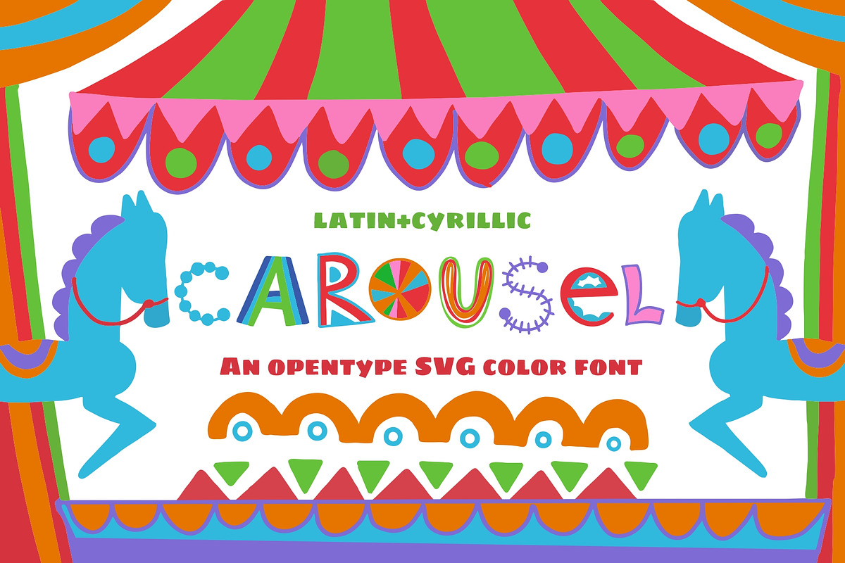 Carousel color font, a Handwritten Font by Malena (Photo 1 of 6)
