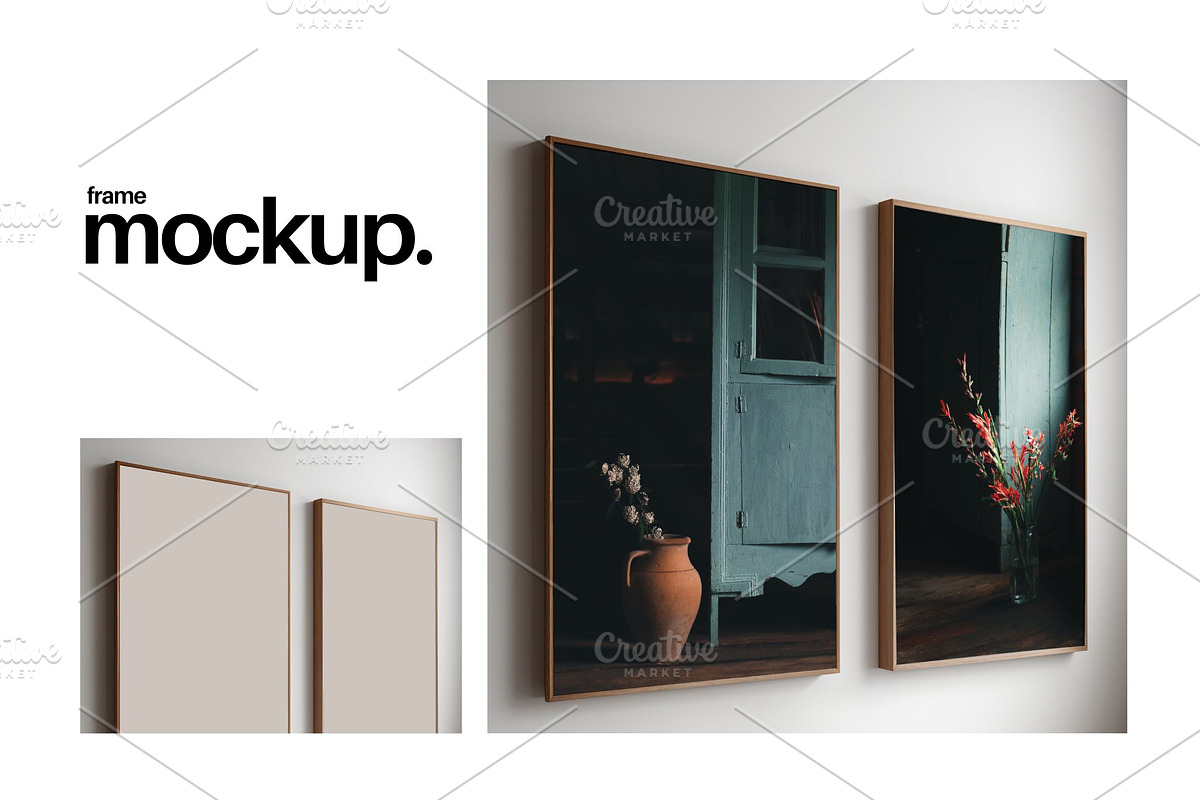 Frame Mockup #52, Brown Portrait, a Print Template by Kzara Visual Concepts