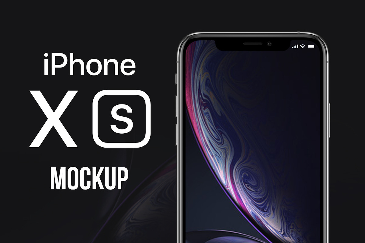 iPhone XS Silver Mockup, an iPhone Mockup by Nadasol (Photo 1 of 2)