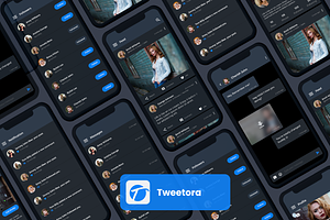 Social Network App UI Kit Tweetora