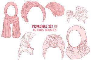 Procreate Female Muslim Hats Brushes