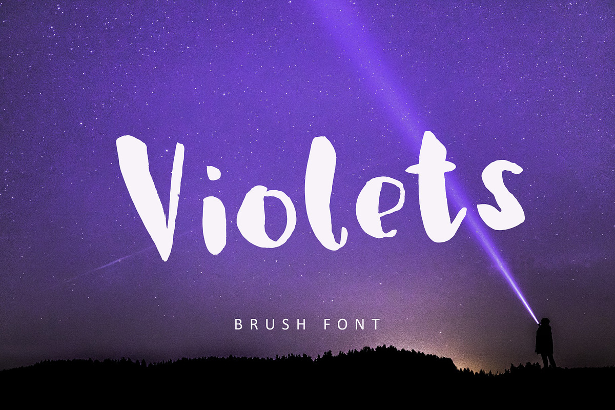 Violets | thick brush font, a Handwritten Font by Art pages (Photo 1 of 12)