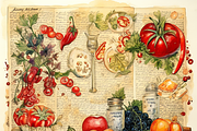 Food Scrapbook Paper, a Pattern Graphic by Printable Treasure (Thumbnail 5 of 5)