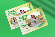 Green Y2K Spring Greeting Card, a Card Template by graphicook (Thumbnail 3 of 4)