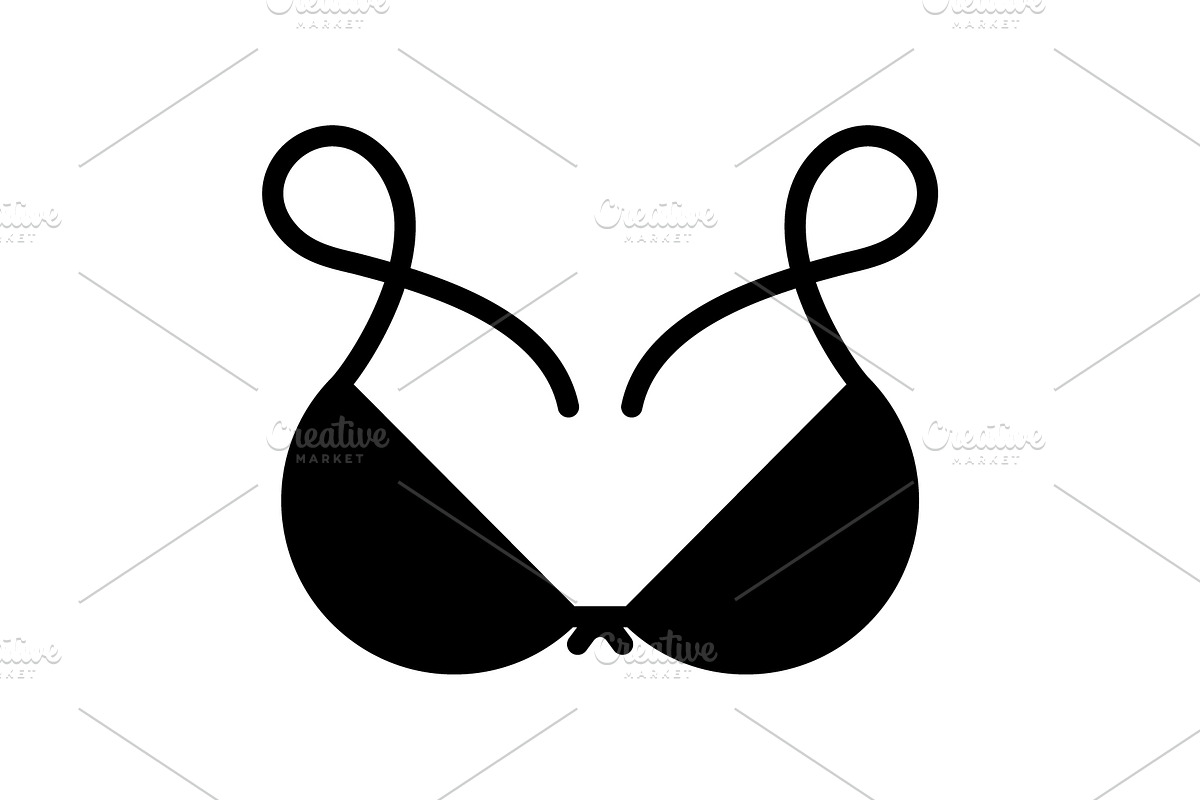Bra underwear solid icon, a Solid Icon by Creative priyanka