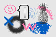 126 Vector Dither Textured Clip Arts, a Graphic by softulka (Thumbnail 7 of 19)
