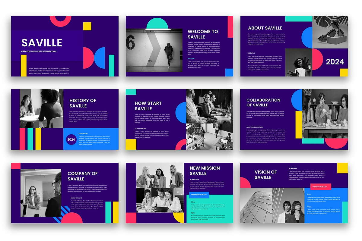Savillle – Business PowerPoint, a Presentation Template by kreatifreya (Photo 3 of 5)