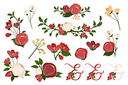 Christmas Floral Heart Wreath Vector, an Illustration by Amanda Ilkov (Thumbnail 2 of 5)