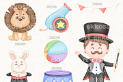 Circus and Animals Clipart, an Animal Illustration by ekossa_art (Thumbnail 4 of 7)
