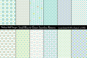 Seamless Blue & Green Geometrics