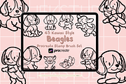 Beagle Procreate Stamp Brush Set, a Brush Add-On by HalieKStudio (Thumbnail 1 of 9)