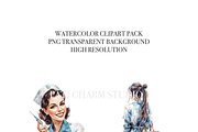 11 Nurse Clipart, a Decorative Illustration by Pati Charm Studio (Thumbnail 5 of 8)