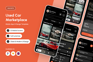 Ryoto – Modern Car Marketplace App, an App Template by productype1