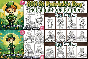 600 St.Patrick’s Day Bundle Book, a Seasonal Illustration by Design Station
