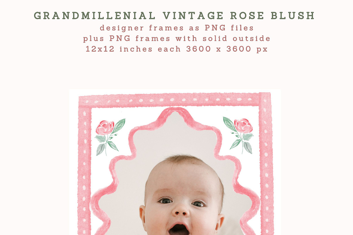Vintage Grandmillenial Rose Blush, a Seasonal Illustration by Essem Creatives (Photo 7 of 9)