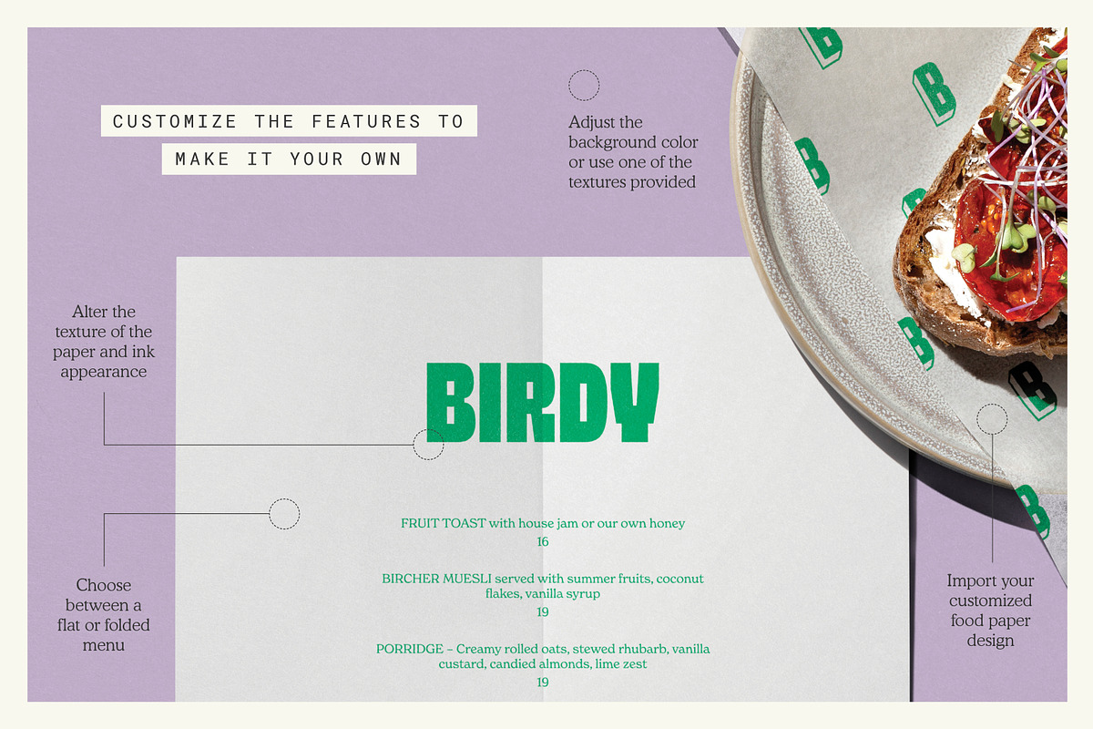 Menu & Food Paper Mockup #2, a Packaging Mockup by mockstar (Photo 3 of 6)