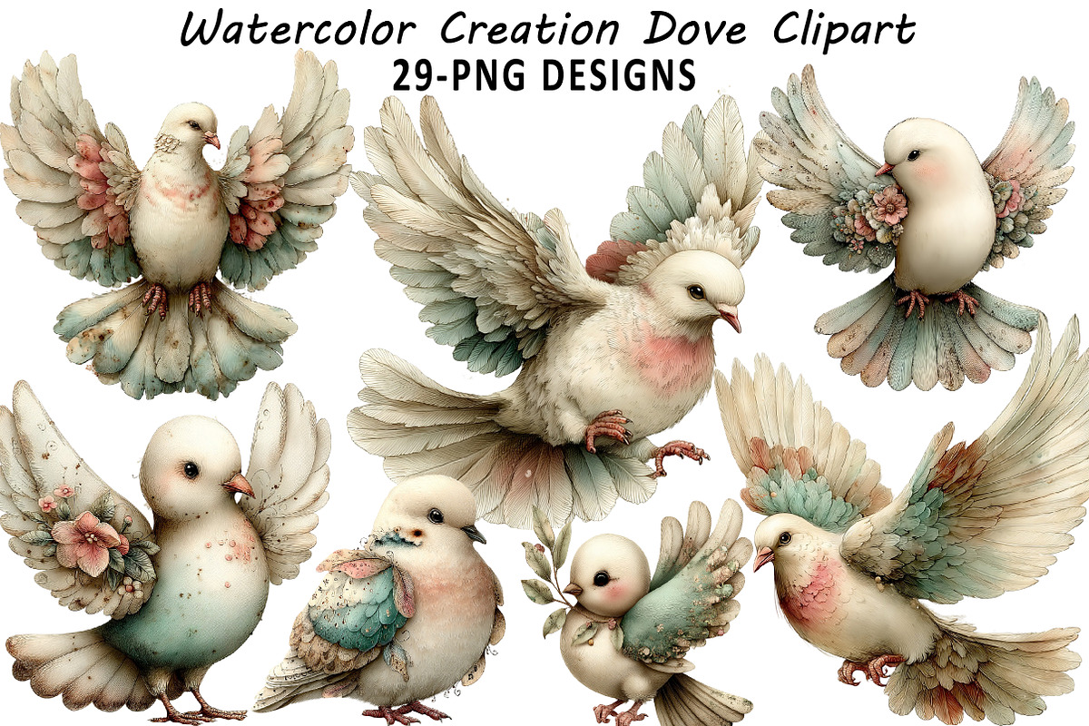 Creation Dove Clipart, an Illustration by Daily.Designs (Photo 1 of 7)