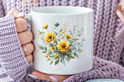 Watercolor Yellow Flower Clipart, an Illustration by CraftArtStudio (Thumbnail 5 of 6)