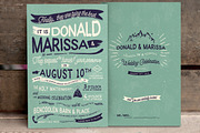 Vintage Hand Lettering Wedding Suite, an Invitation Template by BlueRobinDesignShop (Thumbnail 3 of 9)