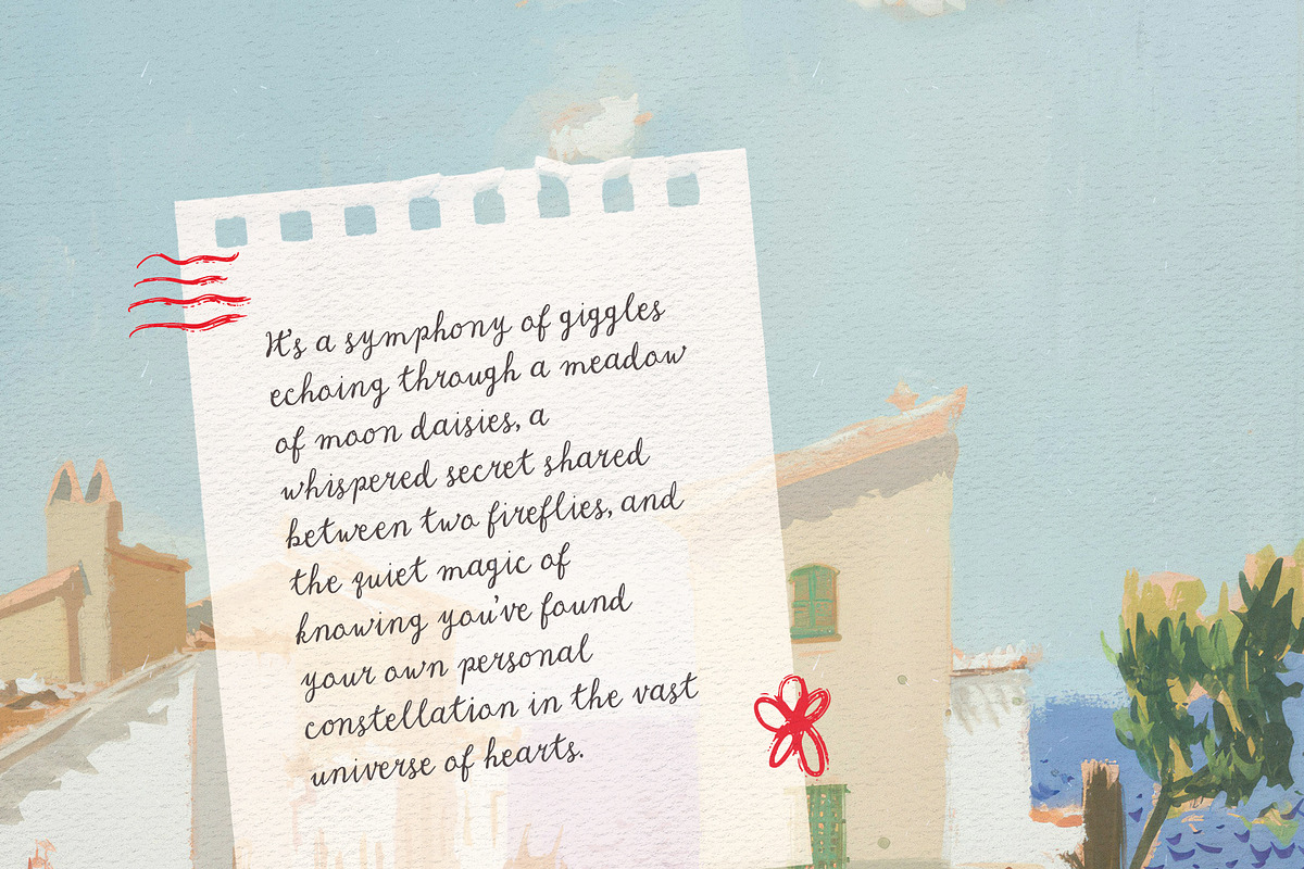 Romantic Font Sunkissed Sweetness, a Handwritten Font by Perplexitics (Photo 8 of 11)