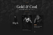 Gold & Coal - UI Kit, an UI Kit Template by Studio Dusk (Thumbnail 1 of 15)