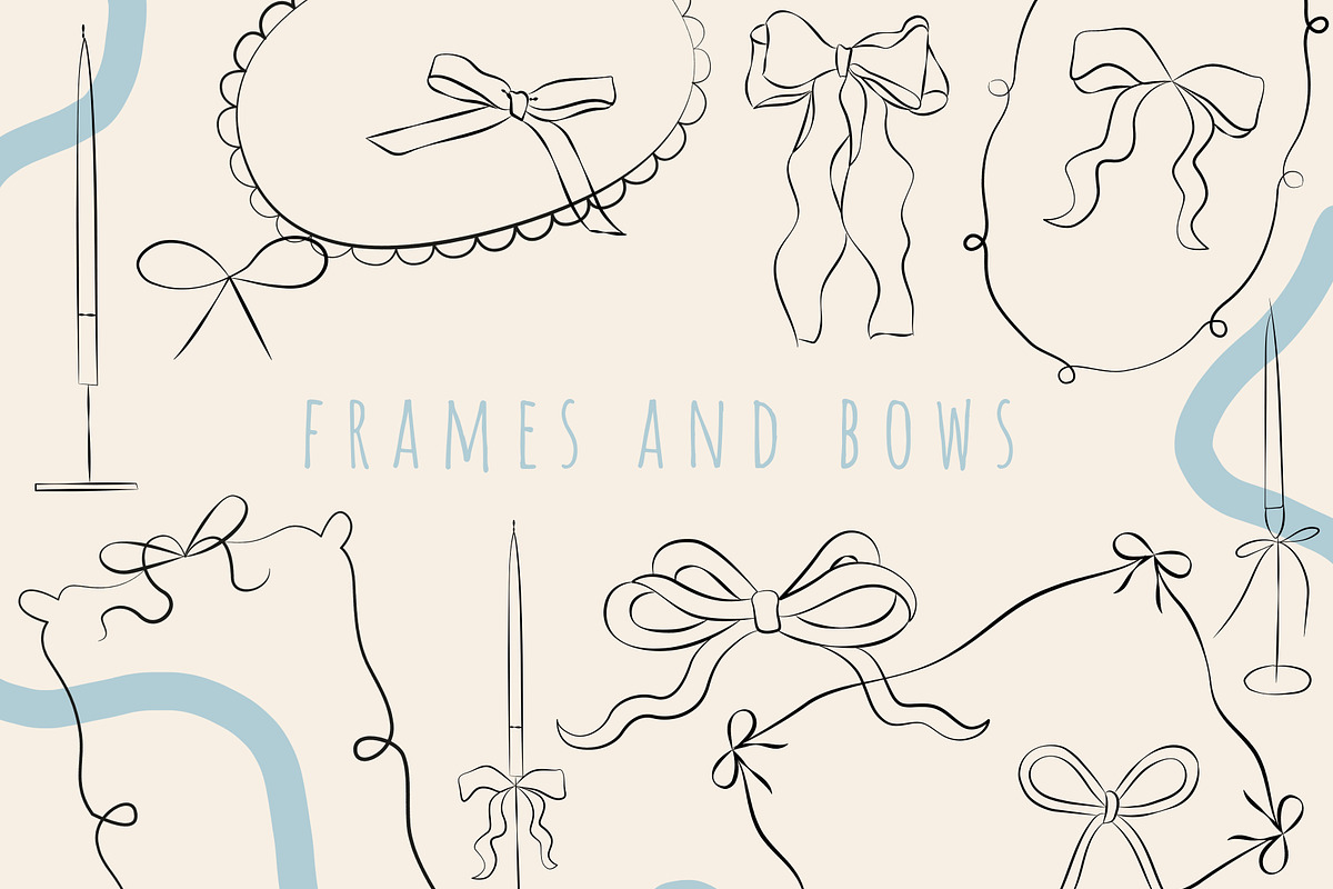Rococo bows and frames collection, a Decorative Illustration by Nataly_is_Drawing (Photo 1 of 6)