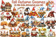 Fall Autumn Gnomes, Gnome Clipart, an Illustration by Sublimation Artist (Thumbnail 1 of 6)