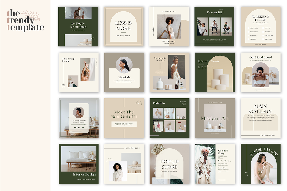 Minimalist Olive Instagram Template, a Social Media Template by thetrendytemplate (Photo 4 of 5)