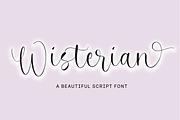 Wisterian Beautiful Script, a Script Font by Balpirick Studio (Thumbnail 1 of 6)