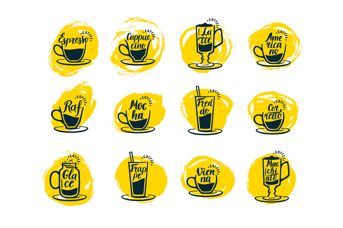 Coffee drinks illustration, a Food Illustration by alekseiderin (Photo 3 of 5)