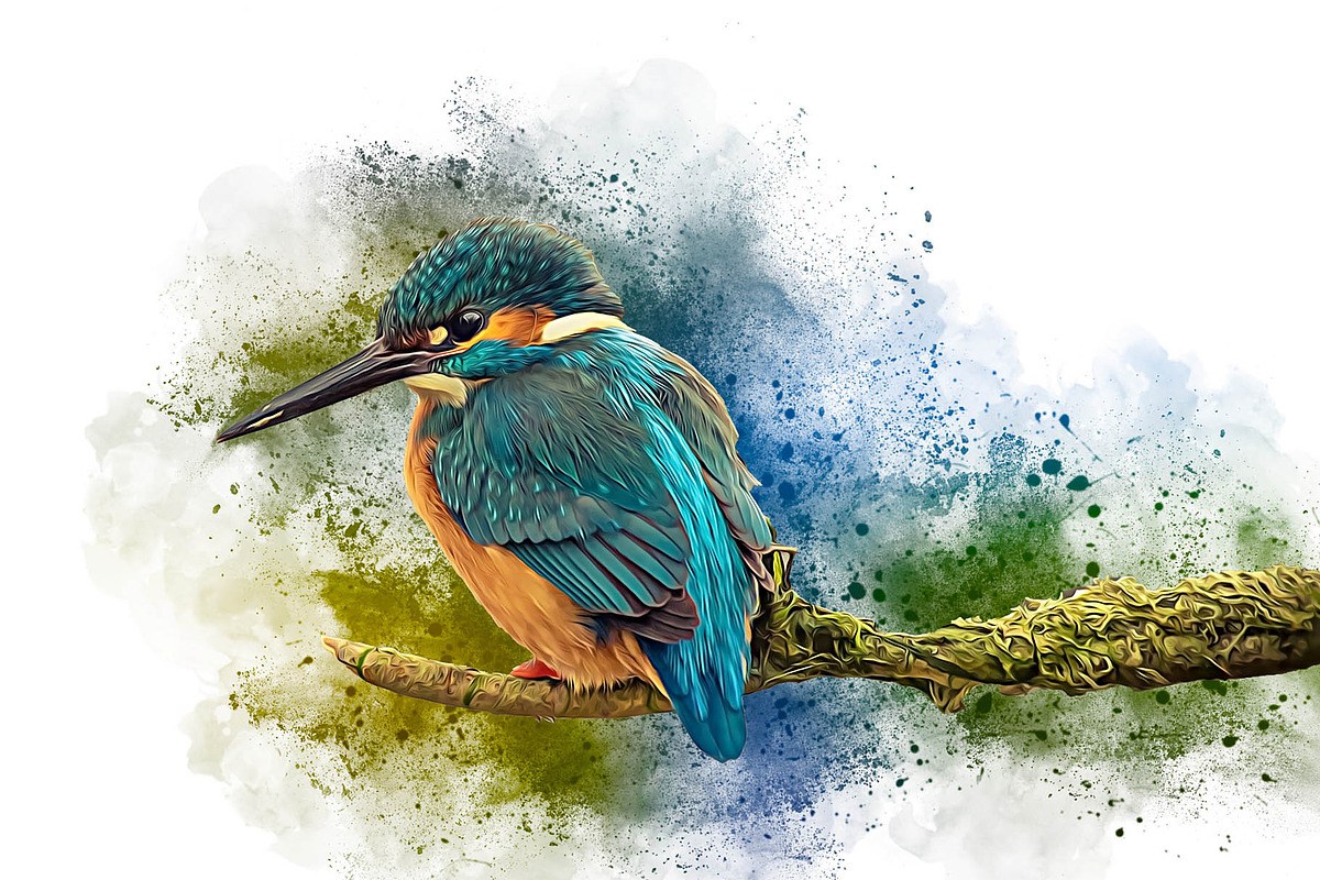 Watercolor Bird Painting Effect, an Action Add-On by Photoshop Action (Photo 21 of 21)
