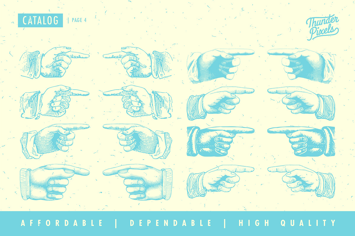 Hand Pointers & Indexes - BRMV 01, an Illustration by Thundr Co. (Photo 6 of 12)