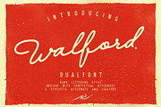 Walford Dual Font, a Script Font by senzana (Thumbnail 1 of 4)