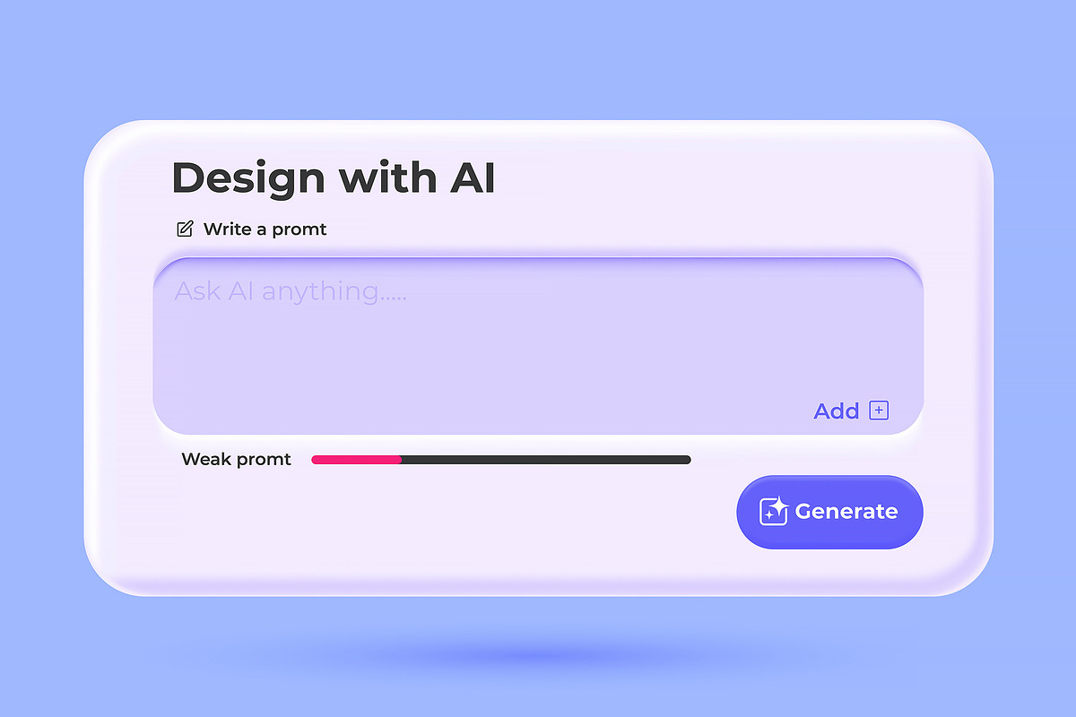 3d illustration of Ai Generate card, an Object Graphic by Creative Graphics
