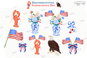 Grandmillennial Independence Day, a Decorative Illustration by TheHappyGiftArt (Thumbnail 2 of 21)