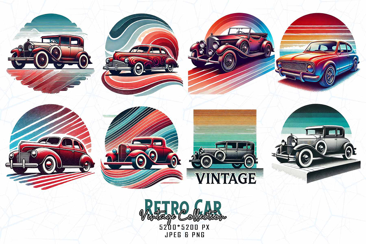 80 Groovy Vintage Car Lover T-shirt, an Illustration by Sofia's Fashion (Photo 5 of 9)