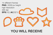 Vector retro frames with lamps, an Object Graphic by MariiaVD (Thumbnail 6 of 7)