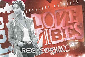 Valentines Party Flyer, a Flyer Template by regalDRAW