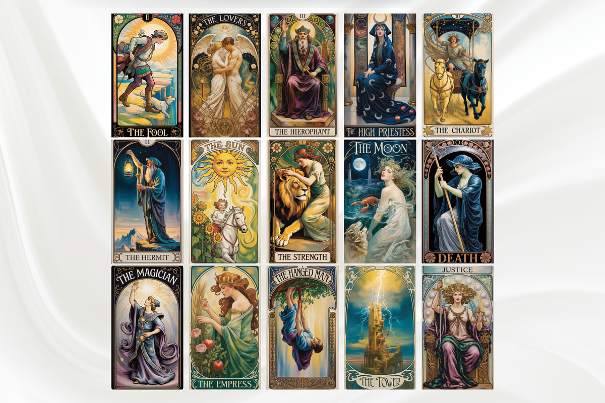 Art Nouveau Tarot Deck, an Object Illustration by Mugio (Photo 2 of 6)