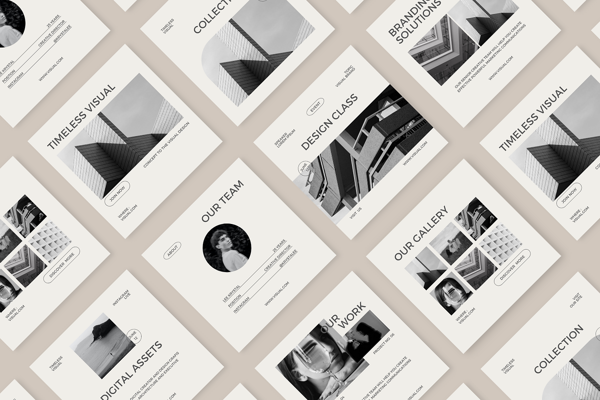 Black Minimalist Canva Template, a Social Media Template by Moodwave Studio (Photo 4 of 9)
