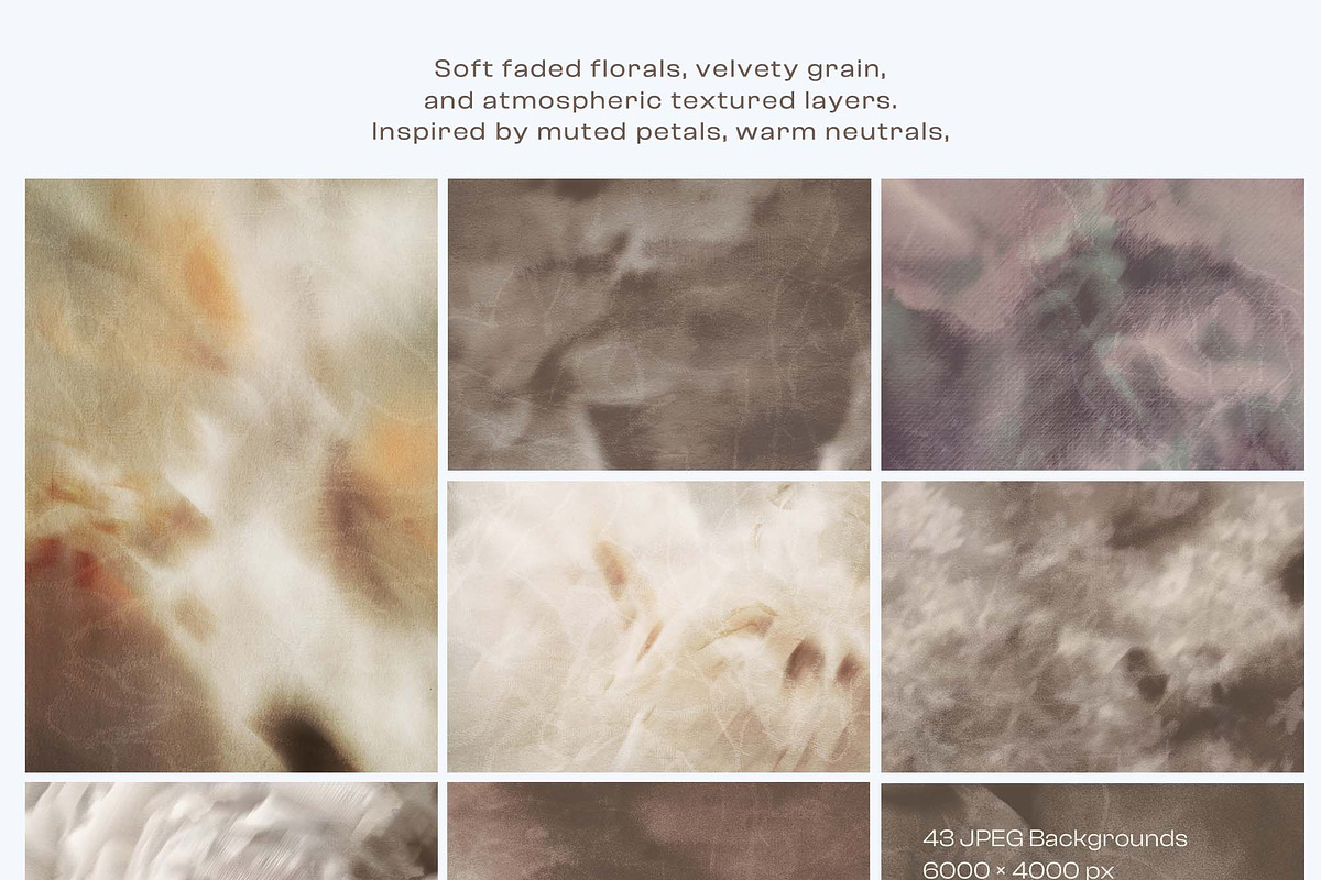 Neutral Florals textured backgrounds, a Background Graphic by DigARTbyHavroshka (Photo 8 of 13)