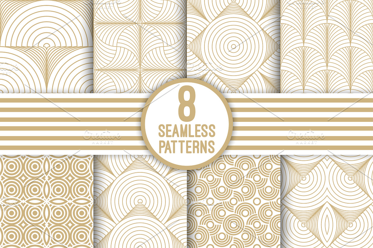 Set of art deco seamless patterns, a Pattern Graphic by pattern shop (Photo 1 of 9)
