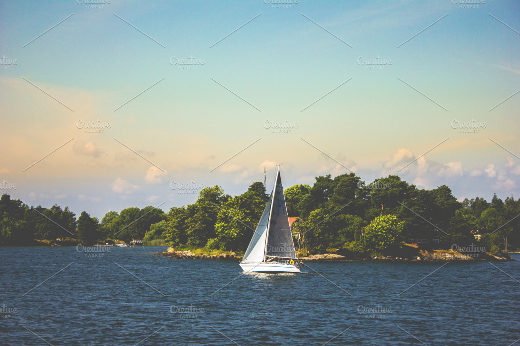 Sailboat stock photo
