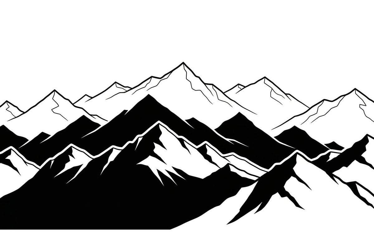 50 Mountain Landscape Silhouette Bun, an Illustration by Designer_Momina (Photo 9 of 51)