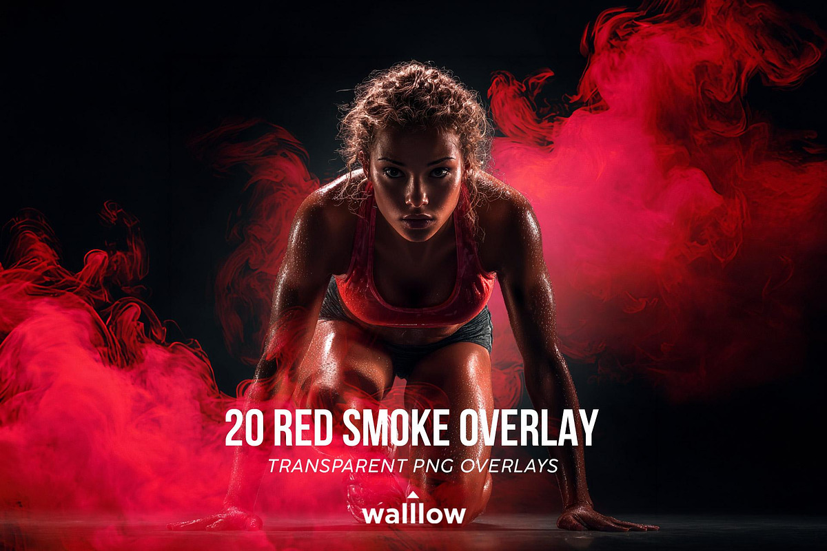 Red Smoke PNG Photo Overlays, a Layer Style Add-On by Walllow Creatives (Photo 2 of 6)