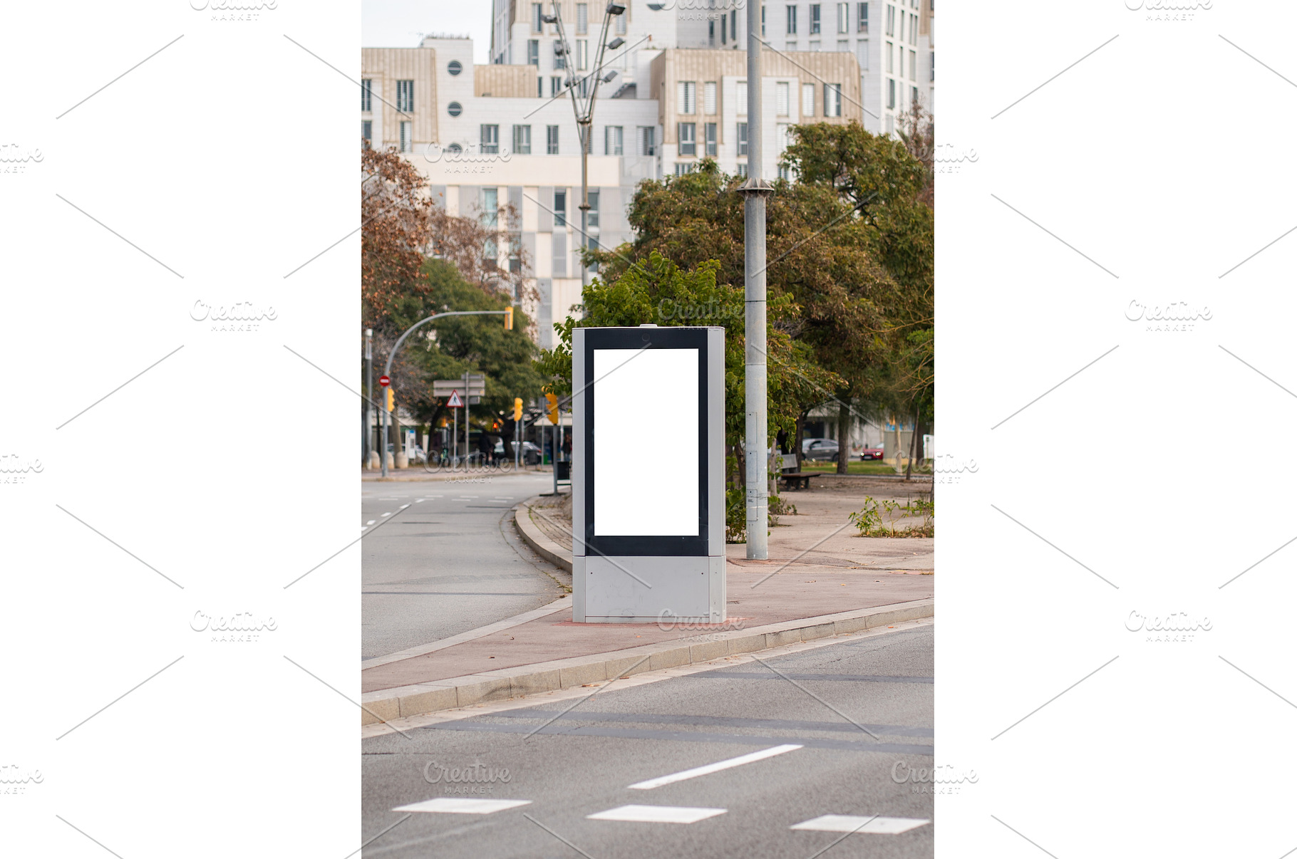 Blank digital signage billboard, an Architecture Photo by volodymyrshtun13795