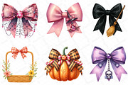 Halloween Coquette Bow Clipart, an Illustration by DreamPrint404 (Thumbnail 4 of 4)