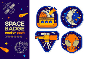 Space Badge Vector Pack 01